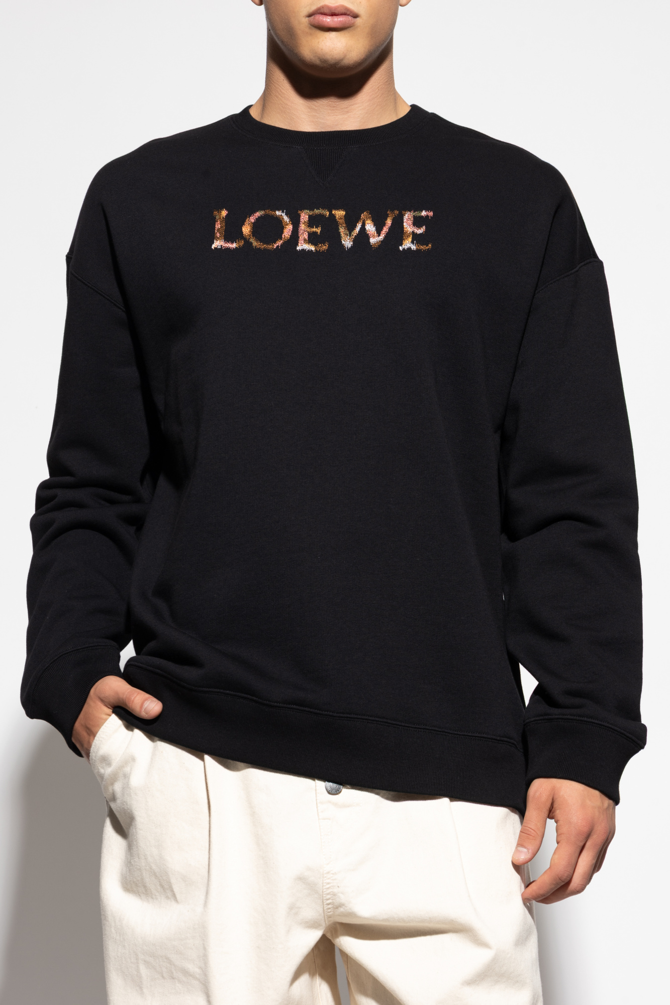 Loewe ロエベ / Embroidered Logo Sweatshirt LOEWE Embroidered Logo Sweatshirt | Harrods US